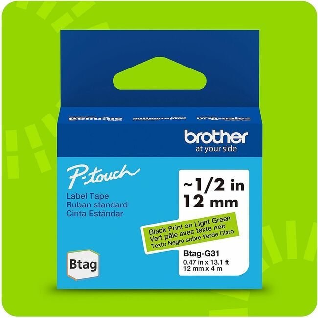 Brother International Tape Label Btag Bk On Lgn BRTBTAGG31