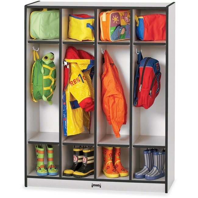 Jonti-Craft, Inc. Locker Coat 4 SECTION Black JNT0268JCWW180