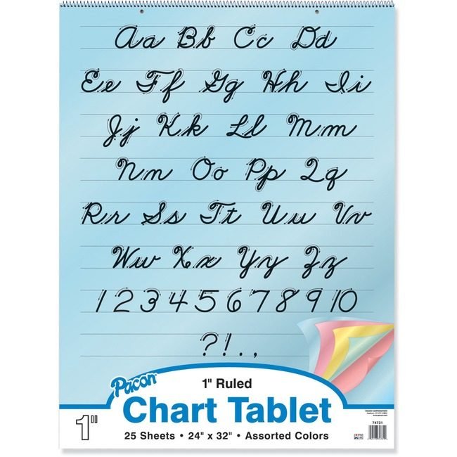 Pacon Corporation Tablet Chrt 1"RLD 24X32 Assorted PAC74731