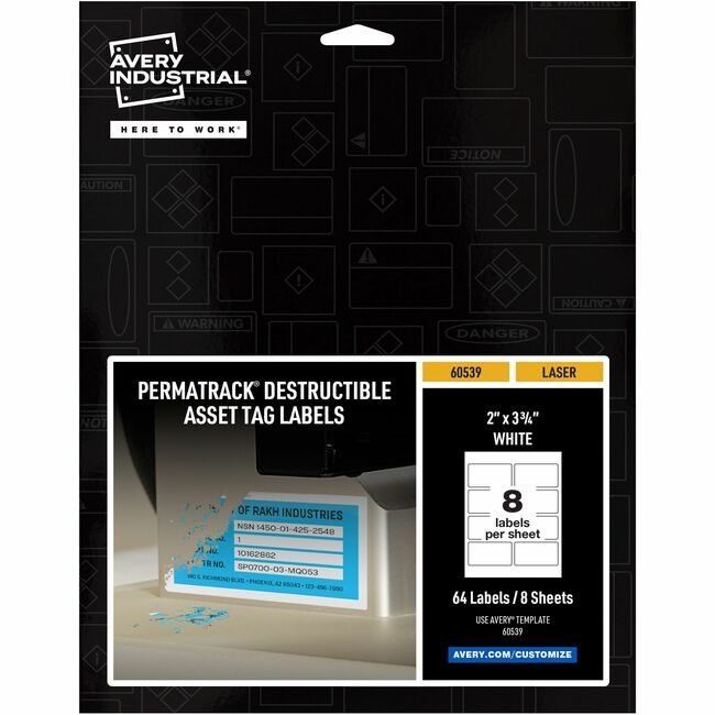 Avery Products Corporation Label Dst Assettg We 8UP AVE60539