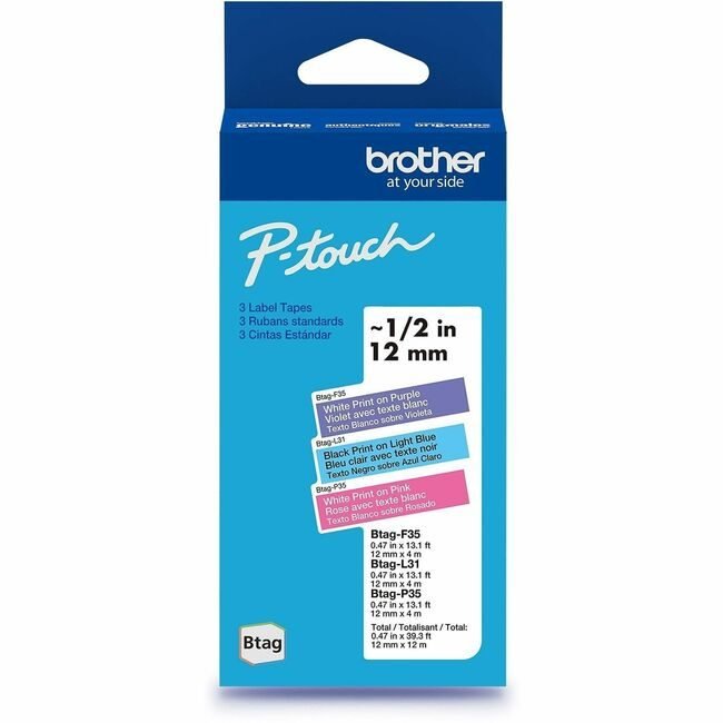 Brother International Tape Btg We/Pe Bk/Lbe We/Pk BRTBTAG3M02