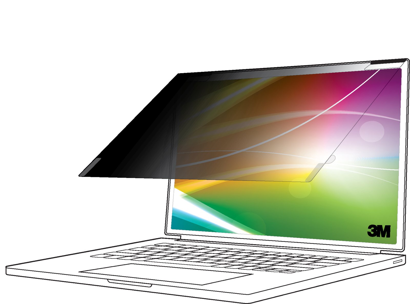 3M - OPTICAL SYSTEMS DIVISION Bright Screen Privacy Filter for Apple® MacBook Pro® 14 M1-M4, 16:10,