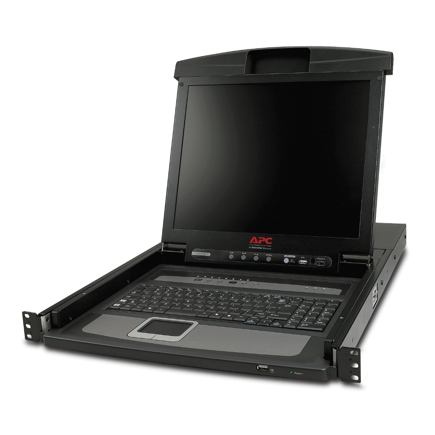 APC by Schneider Electric APC SCHNEIDER ELECTRIC IT USA 17" Rack LCD Console with Integrated 8 Port Analog KVM Switch AP5808