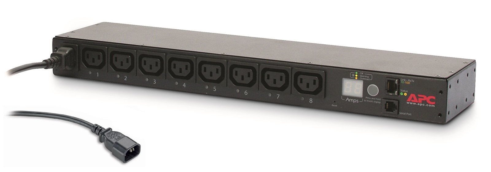 APC by Schneider Electric NetShelter Switched Rack PDU, 1U, 1PH, 2.3kW 230V 10A or 2.5kW 208V 12A, AP7920B