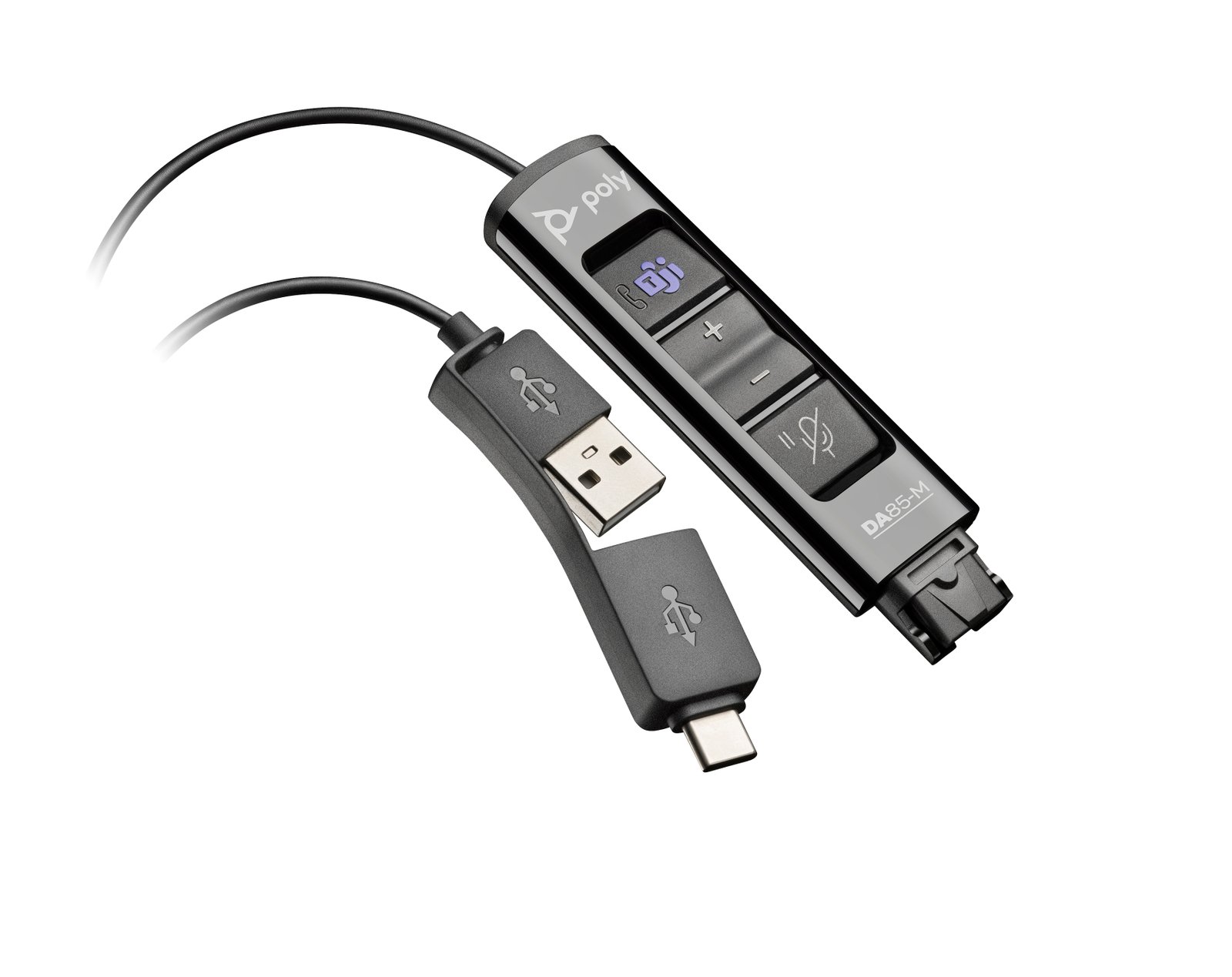 HPI POLY HP DA85-M USB to QD Black Adapter TAA 786C8AA