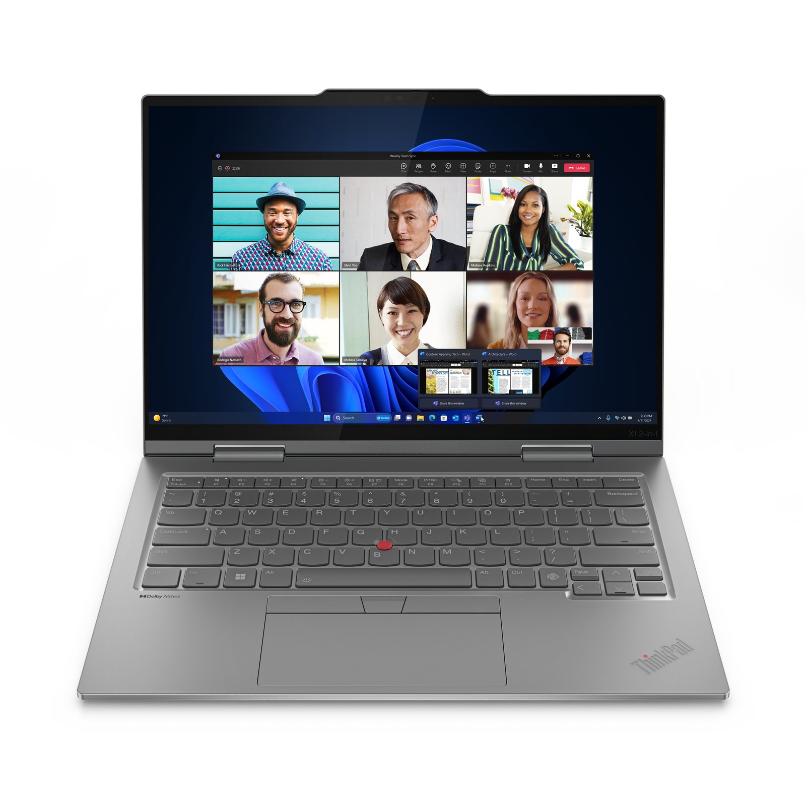 Lenovo ThinkPad X1 2-in-1 Gen 9 Intel Core Ultra 5 135U Hybrid 35.6 cm (14") Touchscreen WUXGA 32 21KE005NUS