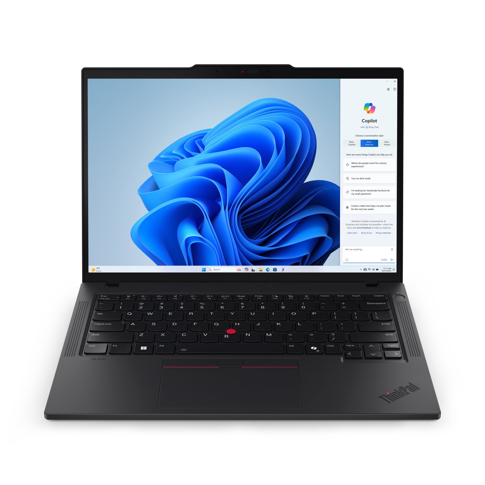 Lenovo ThinkPad T14 Gen 5 (AMD) Ryzen™ 7 PRO 8840U Laptop 35.6 cm (14") Touchscreen WUXGA 32 GB 21MC0050US
