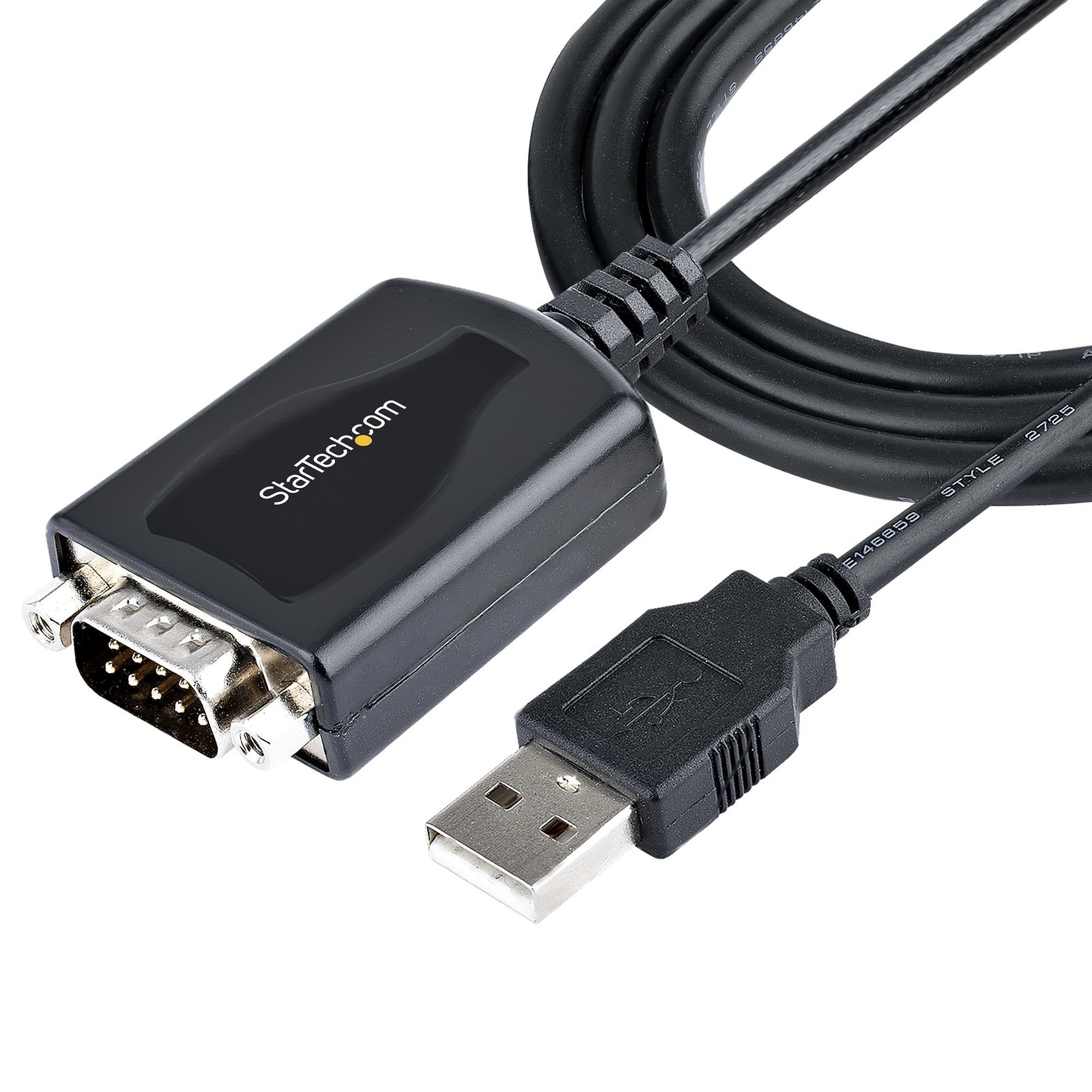 StarTech.com 3ft (1m) USB to Serial Cable with COM Port Retention, DB9 Male RS232 Converter,