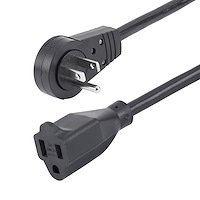 StarTech.com 6ft (2m) Power Extension Cord - 360° Rotating Flat Plug - NEMA 5-15P to 5-15R, 16 AWG,