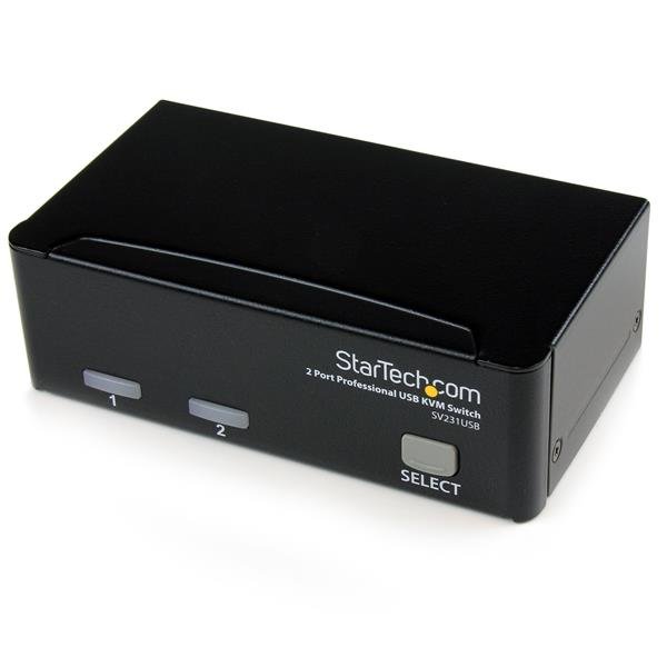 StarTech.com 2 Port Professional USB KVM Switch Kit with Cables - TAA SV231USB