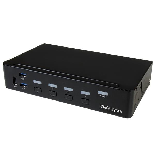 StarTech.com 4-Port DisplayPort KVM Switch - USB 3.0 - 4K 30Hz - TAA SV431DPU3A2