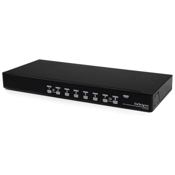 StarTech.com 8 Port 1U Rackmount USB KVM Switch with OSD - TAA SV831DUSBU