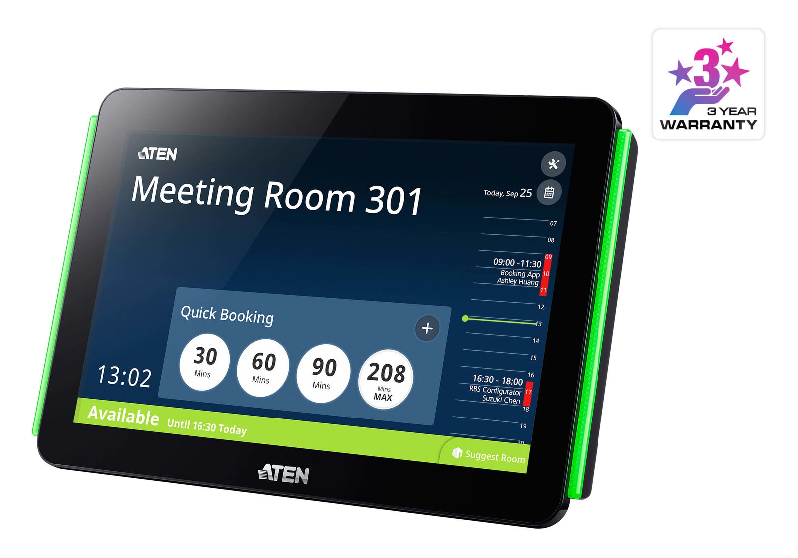 ATEN TECHNOLOGIES Room Booking System - 10.1" RBS Panel VK430