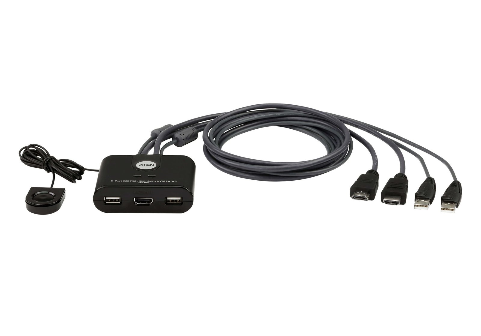 ATEN TECHNOLOGIES CS22HF KVM switch Black