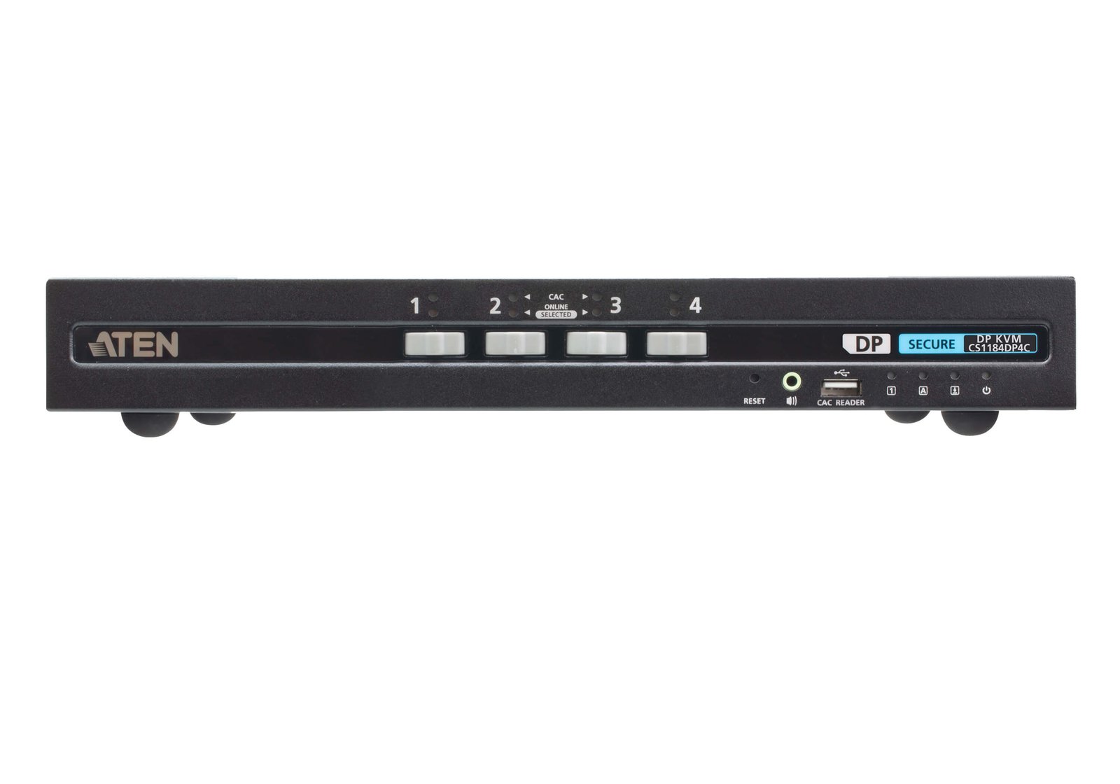 ATEN TECHNOLOGY - ETAIL 4-Port USB DisplayPort Secure KVM Switch with CAC (PSD PP v4.0 Compliant)