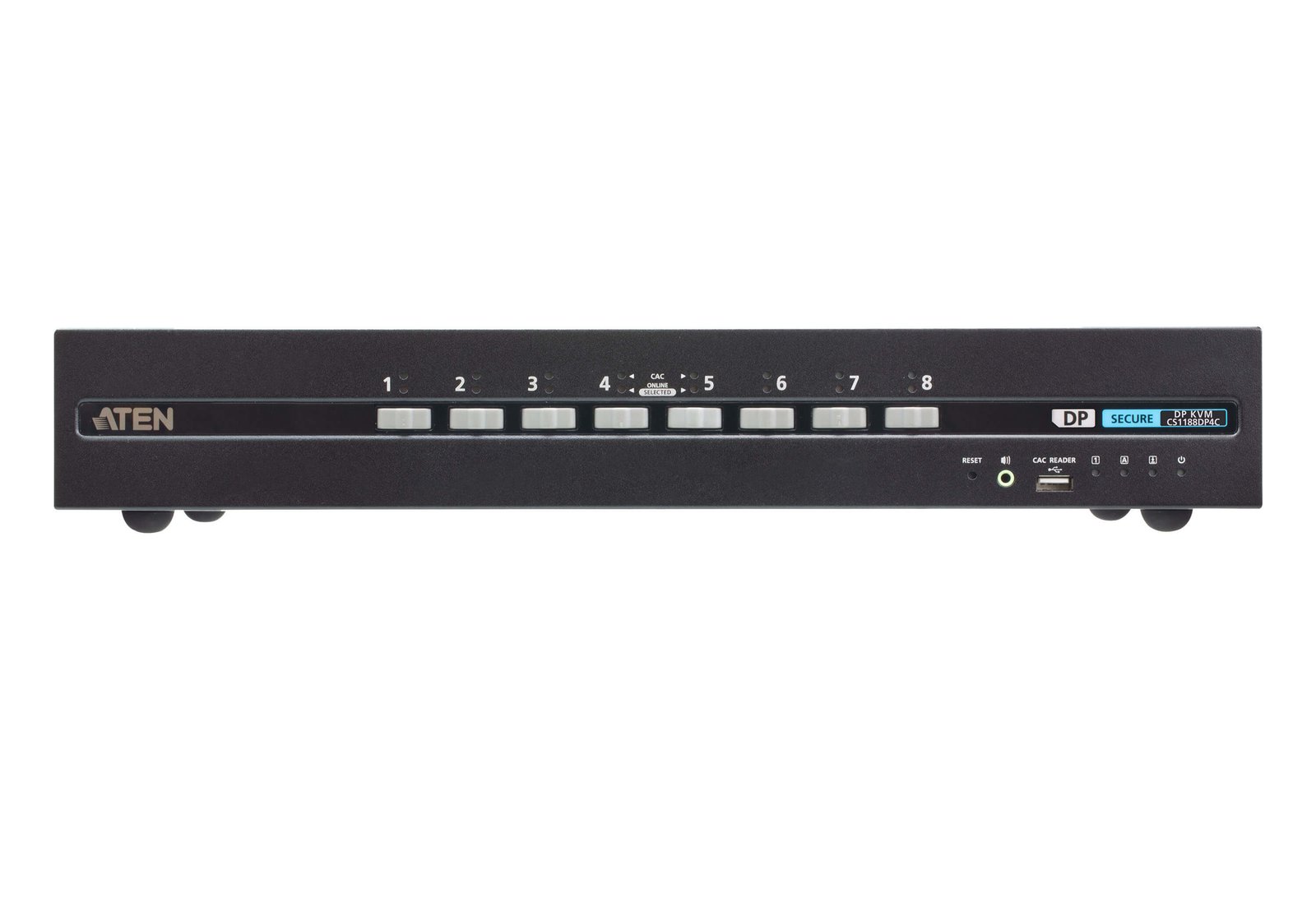 ATEN TECHNOLOGIES 8-Port USB DisplayPort Secure KVM Switch with CAC (PSD PP v4.0 Compliant)