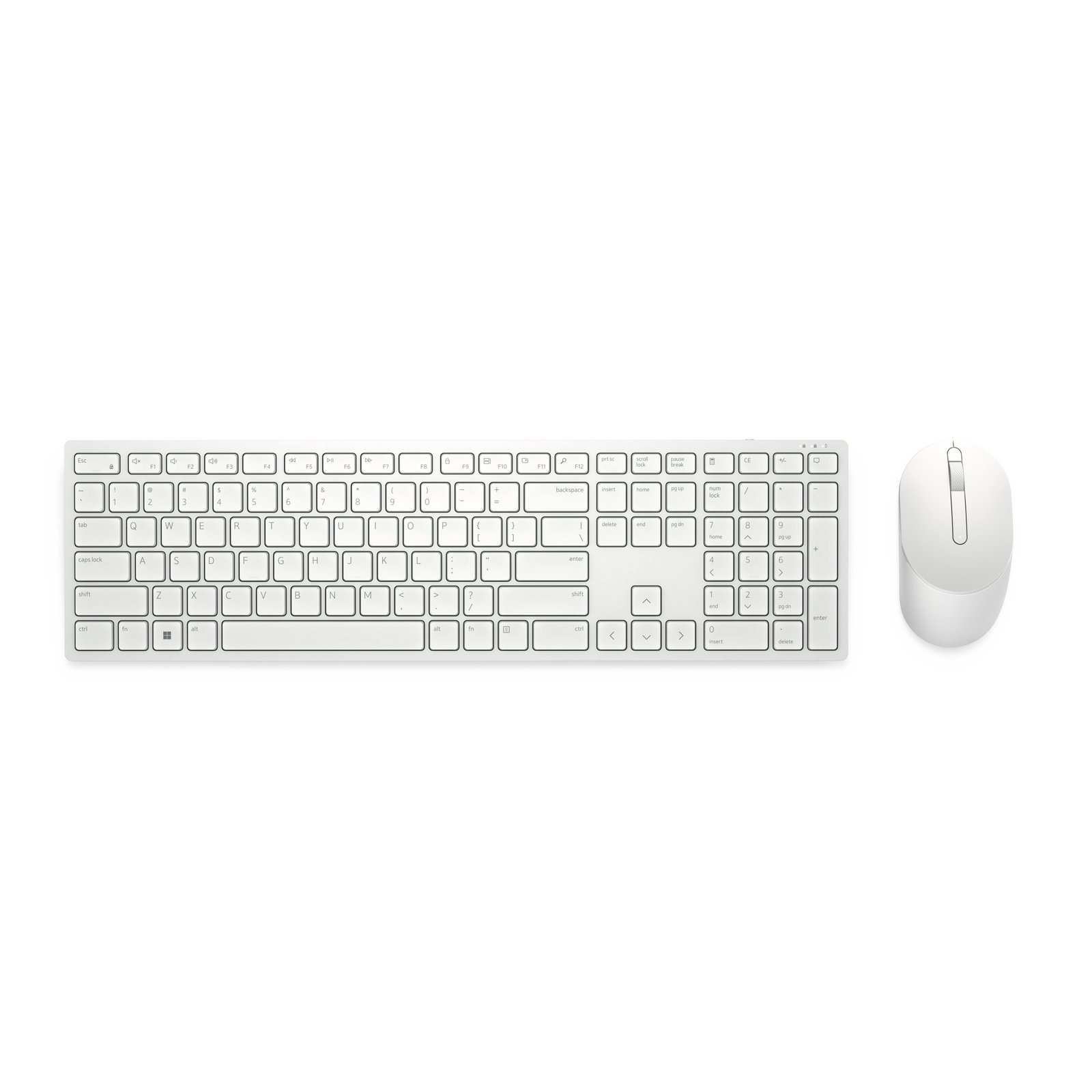 DELL PERIPHERALS KM5221W-WH keyboard Mouse included Office RF Wireless QWERTY US English White