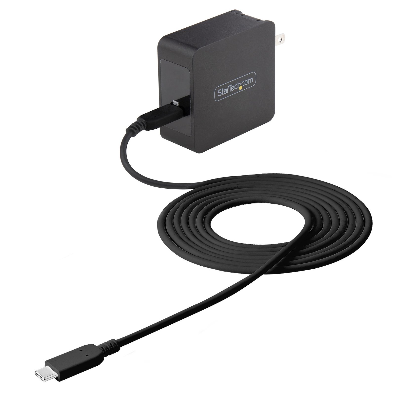 StarTech.com USB C Wall Charger - Laptop 60W PD - 6ft/2m Cable - Universal Compact Type Power
