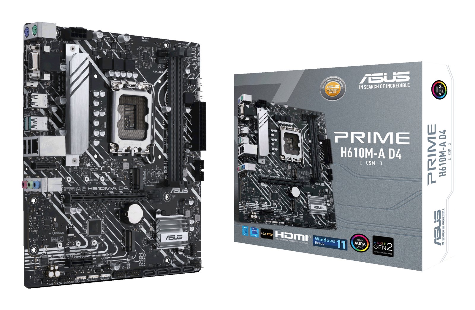 ASUS - MOTHERBOARDS PRIME H610M-A D4-CSM Intel H610 LGA 1700 micro ATX