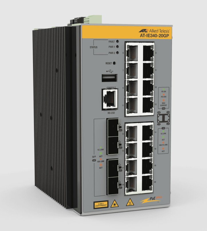 ALLIED TELESIS BOX AT-IE340-20GP-980 network switch Managed L3 Gigabit Ethernet (10/100/1000) Power