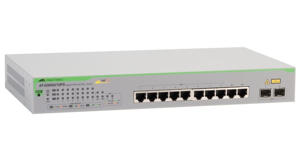 ALLIED TELESIS BOX AT-GS950/10PS V2-50 network switch Unmanaged Gigabit Ethernet (10/100/1000)