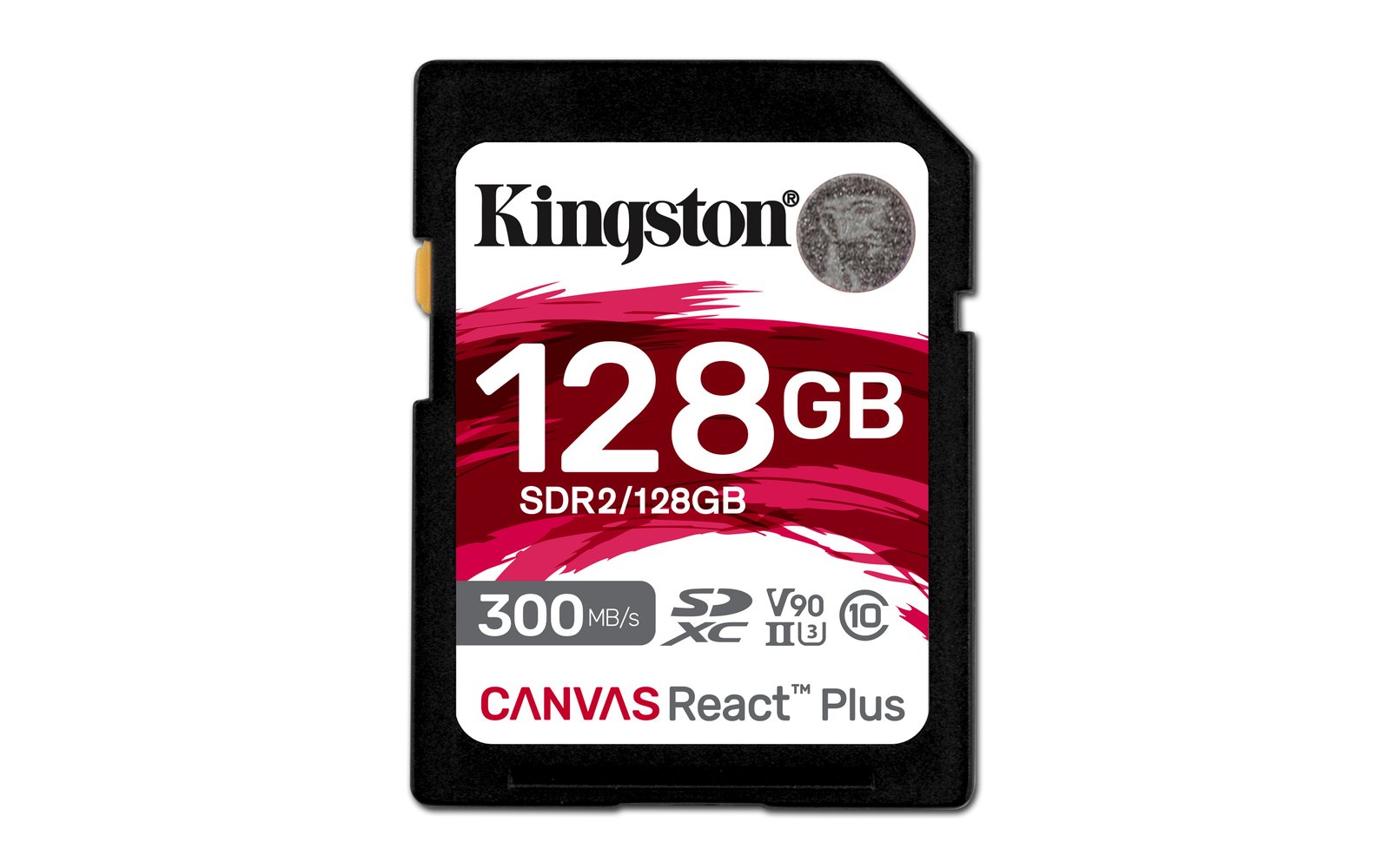KINGSTON TECHNOLOGY FLASH 128GB Canvas React Plus SDXC UHS-II 300R/260W U3 V90 for Full HD/4K/8K