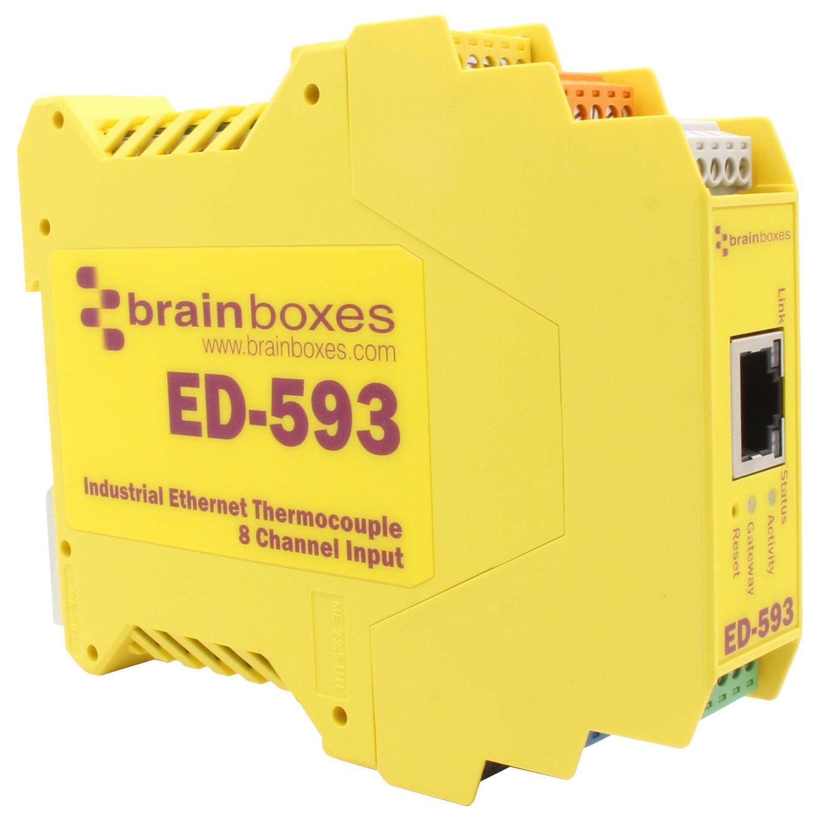 Brainboxes Ethernet to 8 Channel Thermocouple Input ED-593