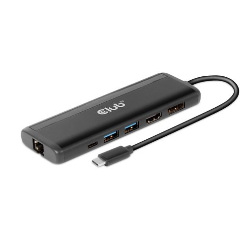 CLUB 3D CLUB3D USB Gen 1 Type-C 8-in-1 MST Dual 4K60Hz Display Travel Dock CSV-1597