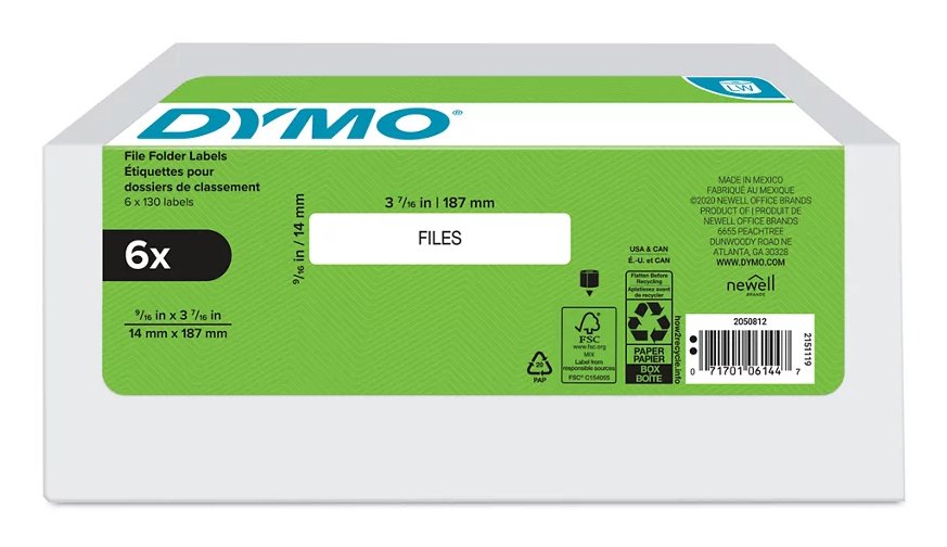 DYMO 2050812 printer label White Self-adhesive