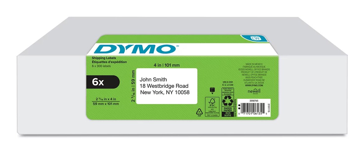 DYMO 2050765 printer label White Self-adhesive