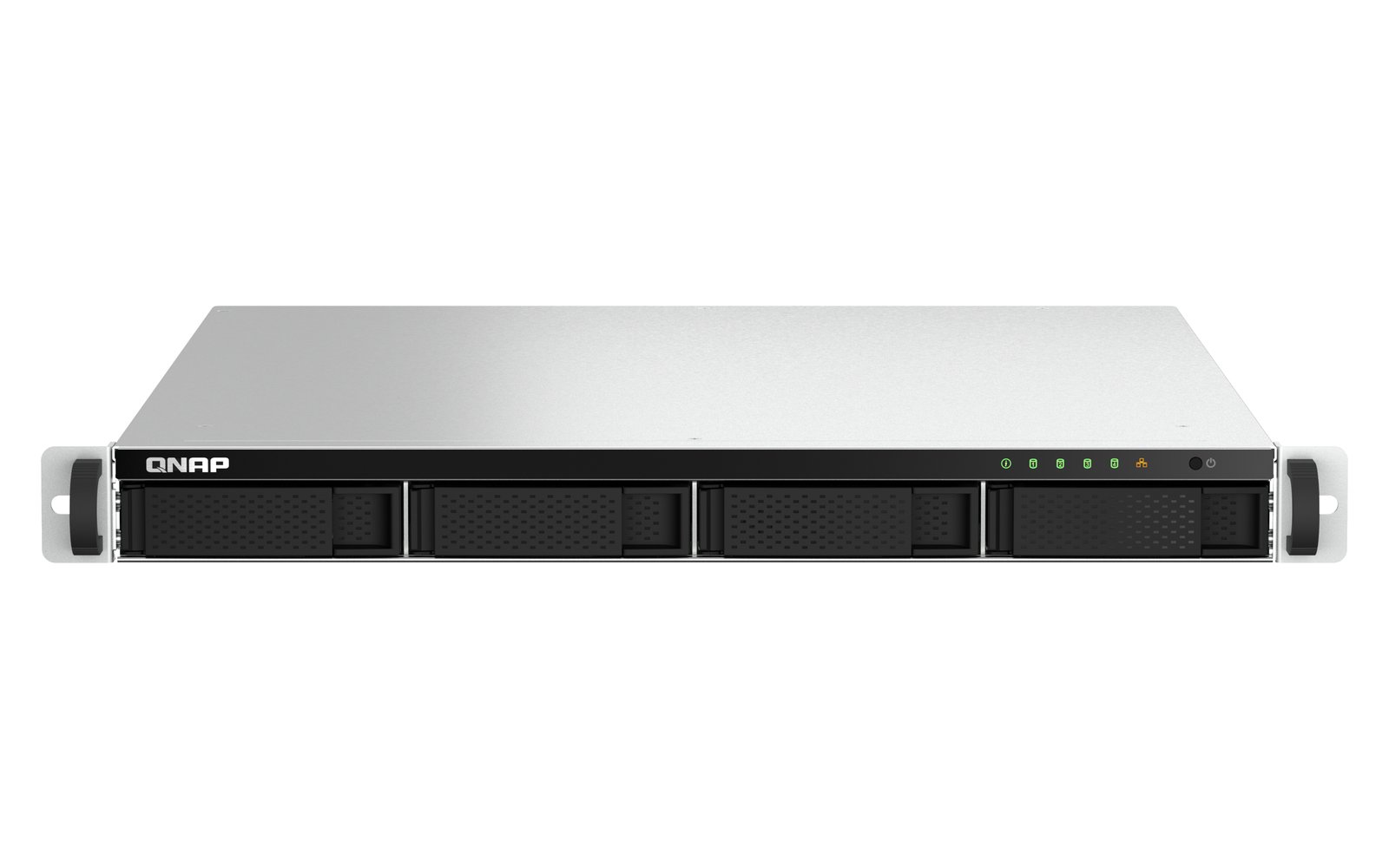 QNAP TS-464U-RP NAS Rack (1U) Intel® Celeron® N5095 8 GB DDR4 0 TB QTS Aluminium, Black