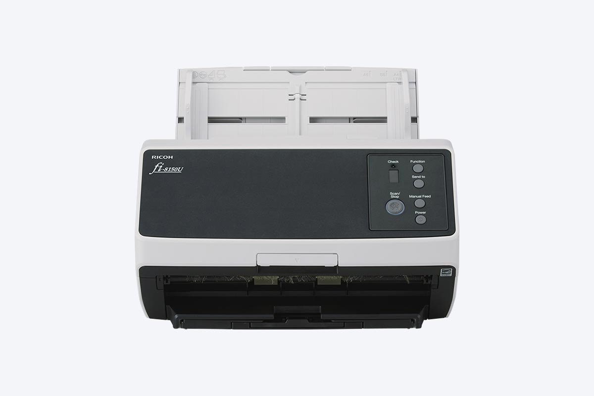 RICOH DOCUMENT SCANNERS FI-8150U ADF + Manual feed scanner 600 x DPI A4 Black, White PA03810-B155