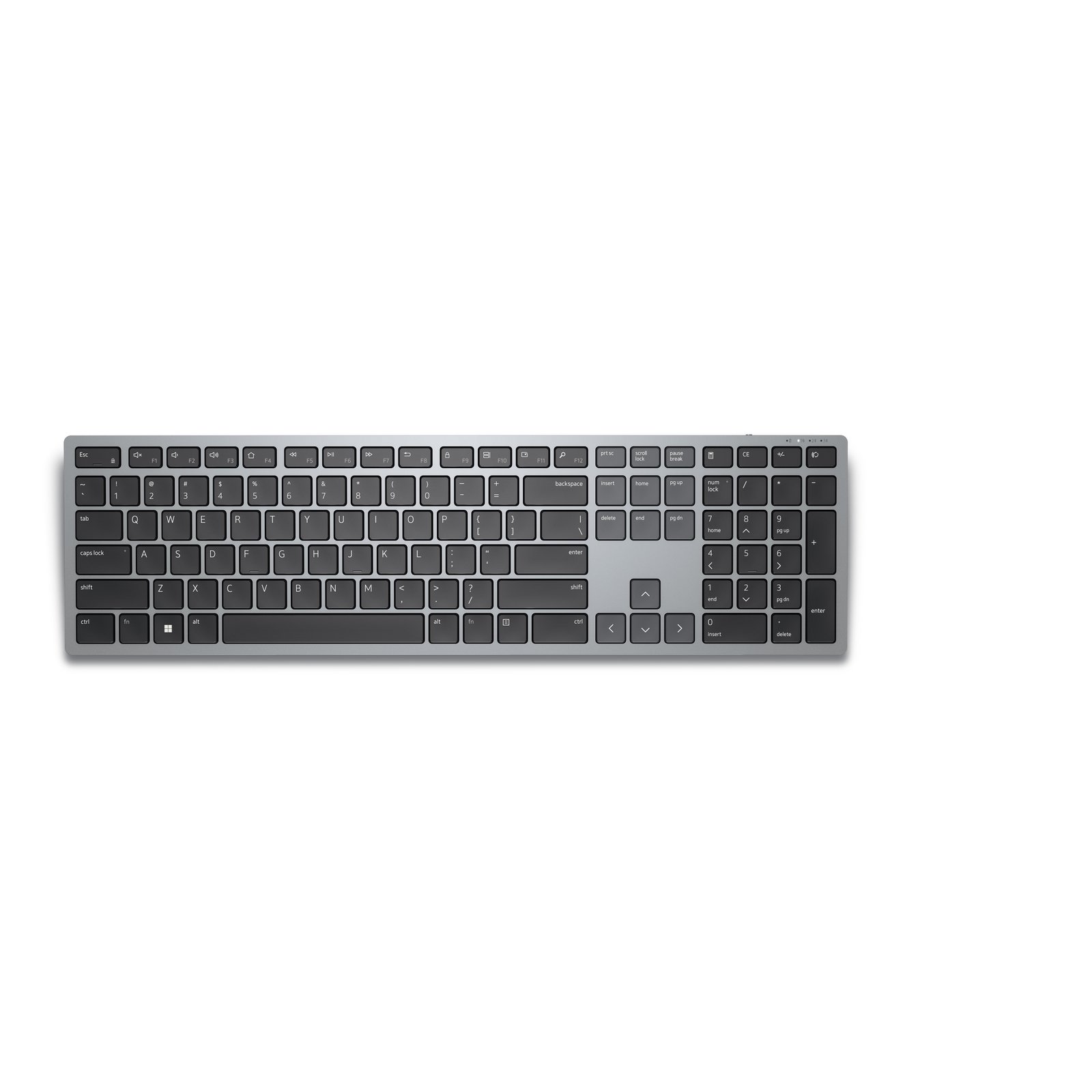 DELL PERIPHERALS KB700 keyboard Office RF Wireless + Bluetooth English Grey KB700-GY-R-US