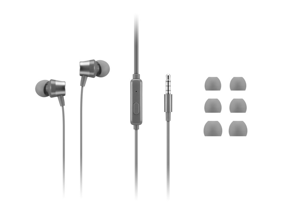 LENOVO OPTIONS 110 Analog Headphones Wired In-ear Calls/Music Grey GXD1J77354