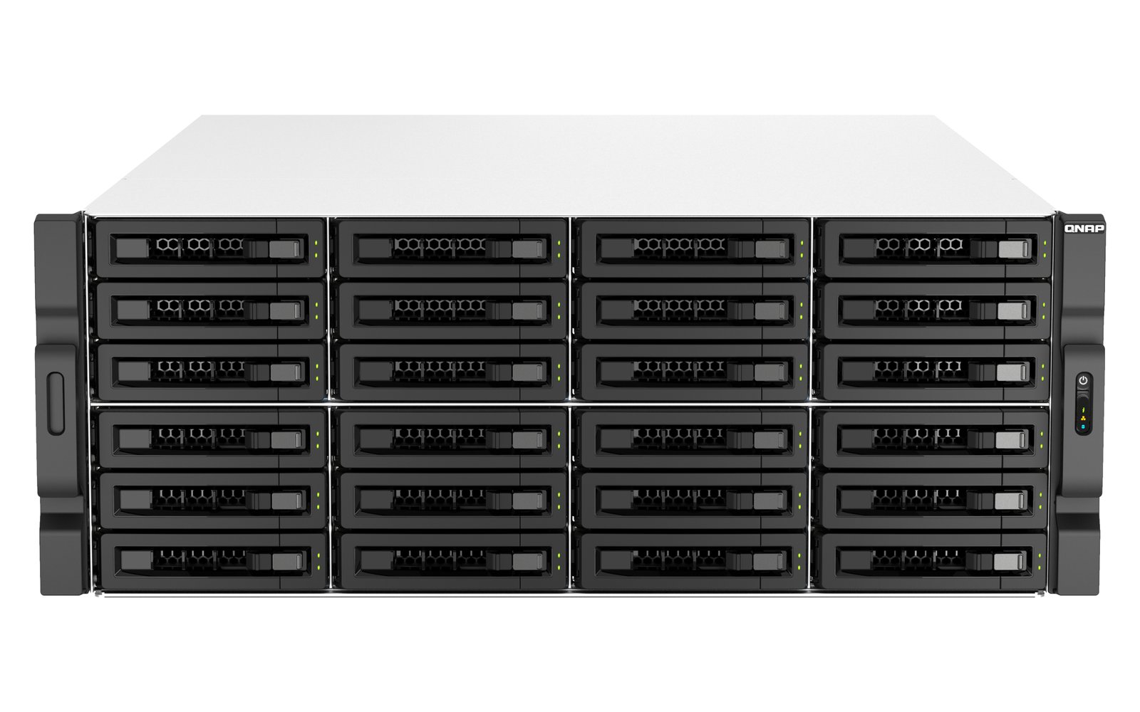 QNAP TS-H3087XU-RP NAS Rack (4U) Intel Xeon E E-2378 64 GB DDR4 0 TB QuTS hero Black, White