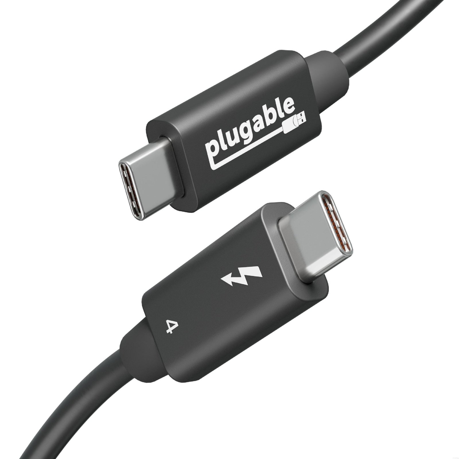 Plugable Technologies Thunderbolt 4 Cable with 240W Charging, Certified, 3.3 Feet (1M),1x 8K