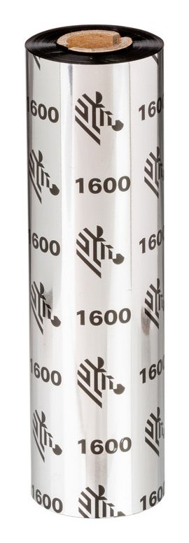 ZEBRA PRINT S1 - SUPPLIES 1600 Wax thermal ribbon Black 01600ZD25707