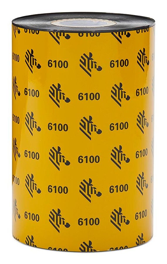 ZEBRA PRINT S1 - SUPPLIES 6100 Wax/Resin thermal ribbon Black 06100ZD25707