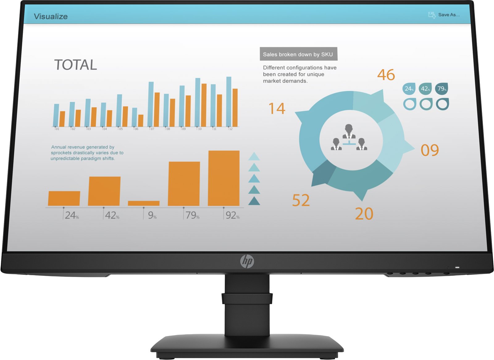 HPI SOURCING - NEW HP P-Series P24 G4 computer monitor 60.5 cm (23.8") 1920 x 1080 pixels Full HD