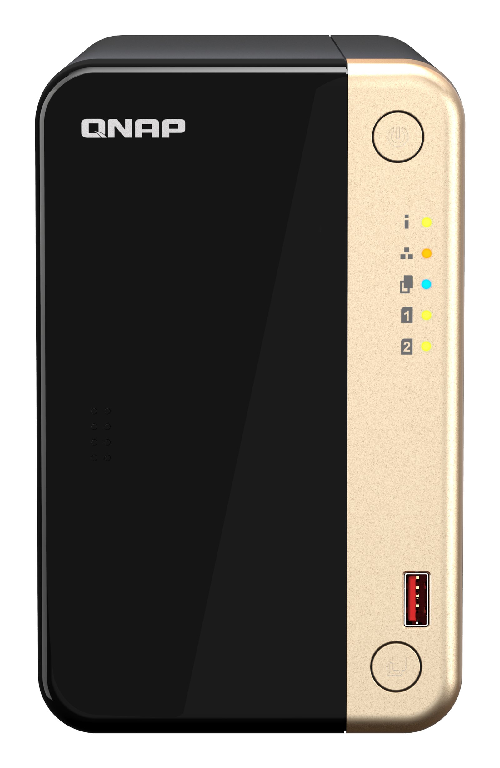 QNAP TS-264 NAS Tower Intel® Celeron® N5095 8 GB 0 TB Turbo System Black, Gold TS-264-8G-US