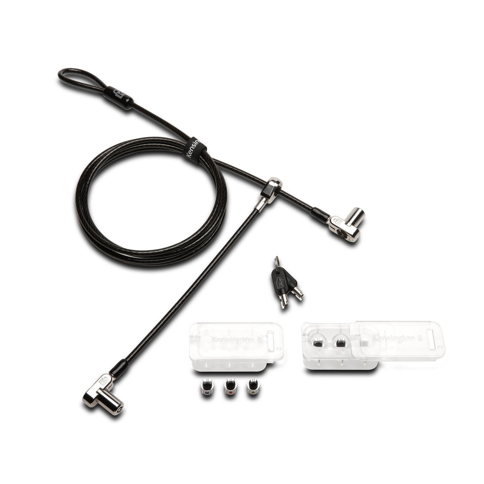 KENSINGTON TECHNOLOGY GROUP Universal 3-in-1 Keyed Cable Lock with Twin Lockheads K63380WW