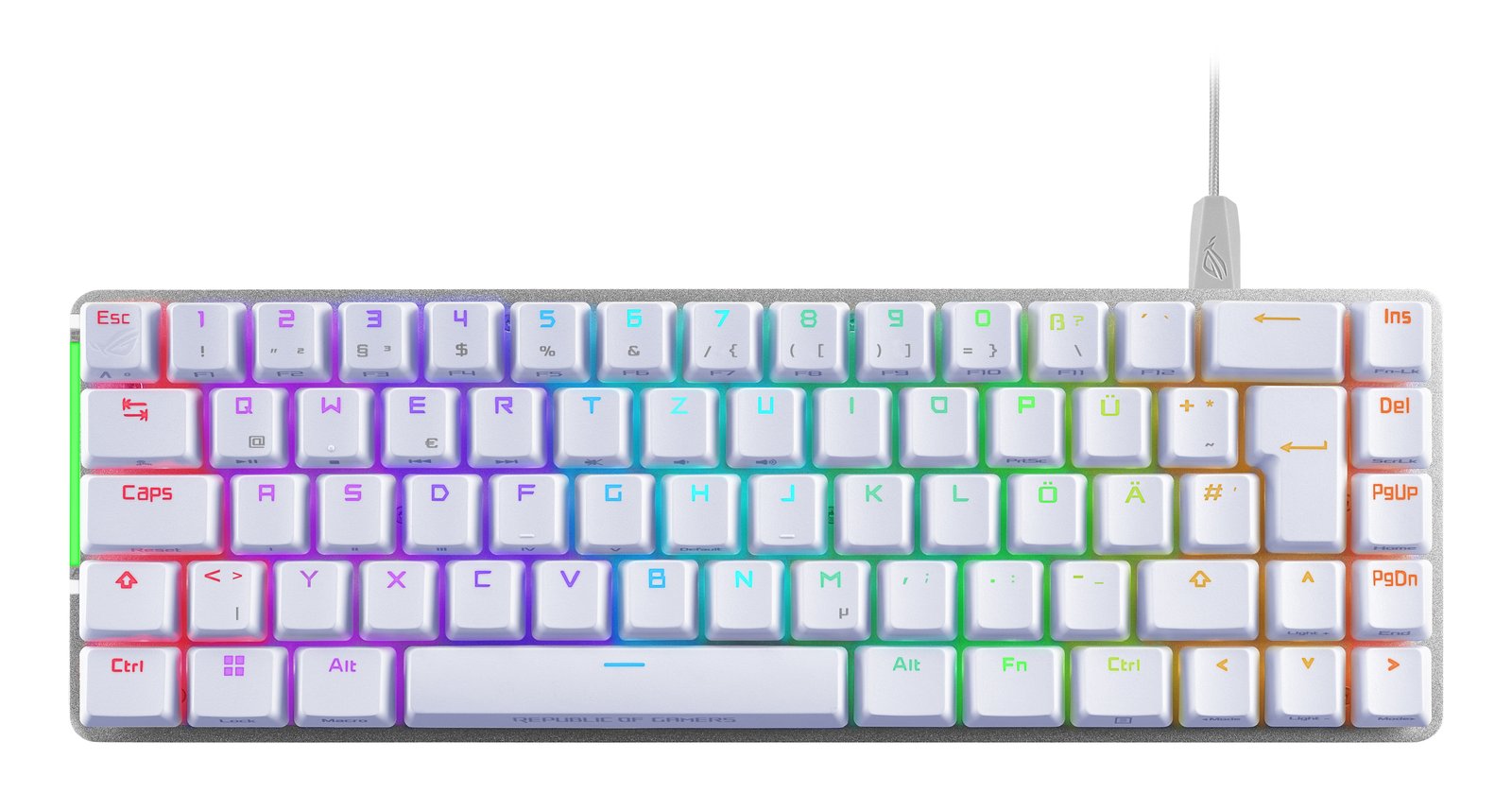 ASUS - COMPONENTS M602 FALCHION ACE/NXRD/WHT/US/PBT keyboard Gaming USB White