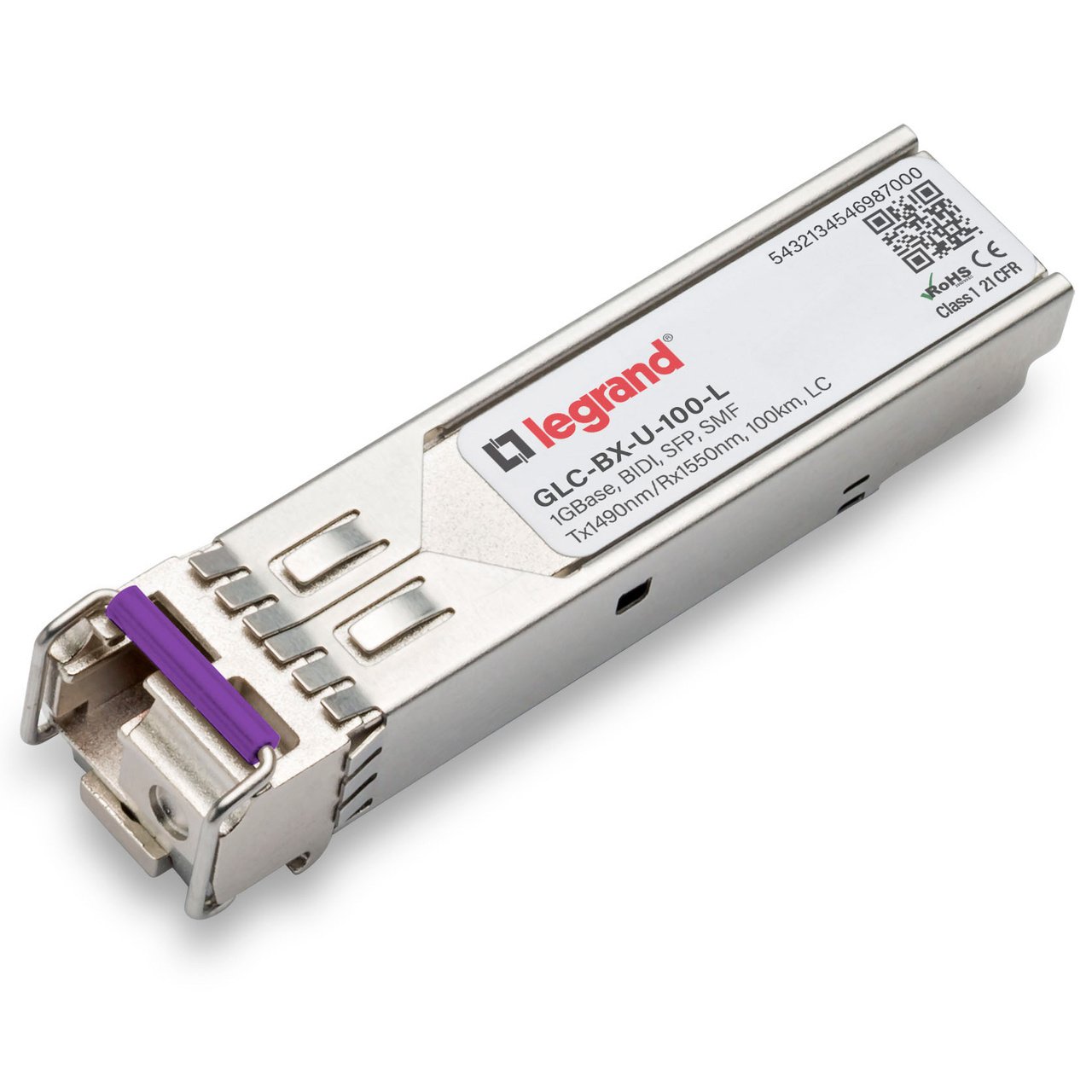 LEGRAND - OPTICS GLC-BX-U-100-L network transceiver module Fiber optic 1000 Mbit/s SFP 1550 nm