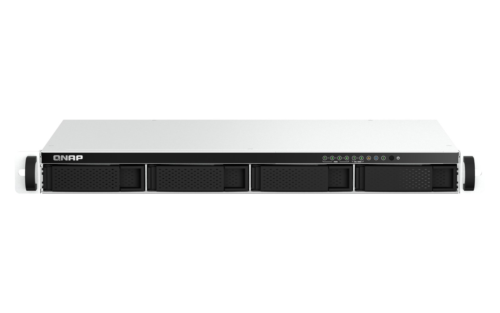 QNAP TS-464eU NAS Rack (1U) Intel® Celeron® N5095 8 GB DDR4 0 TB Turbo System Aluminium, Black