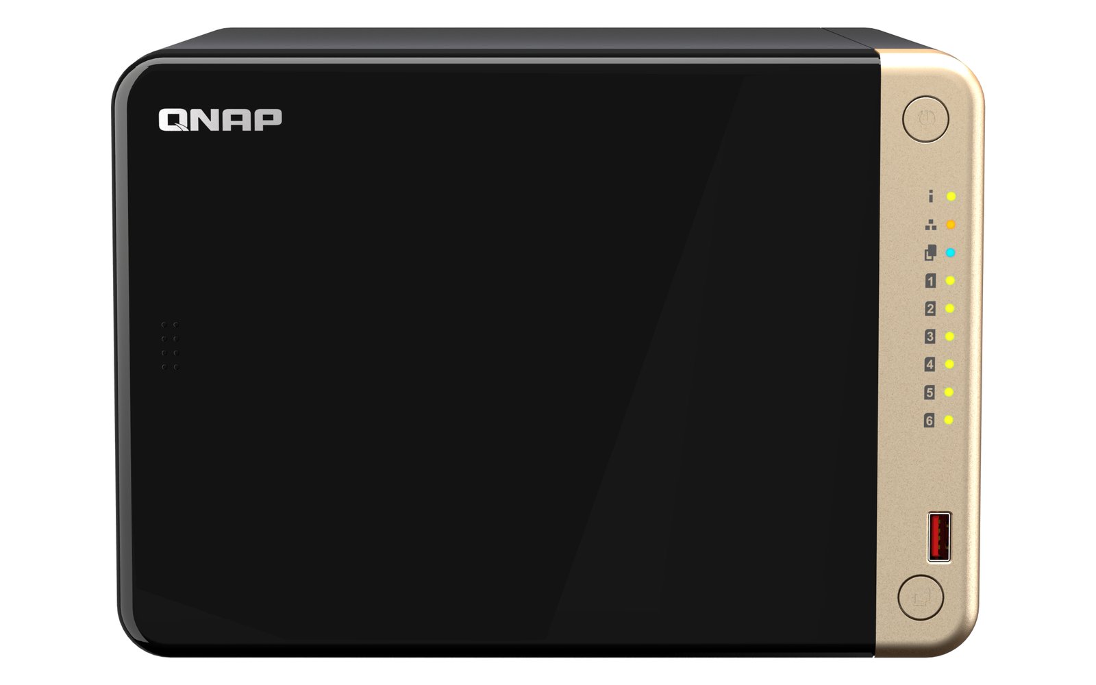 QNAP TS-664 NAS Tower Intel® Celeron® N5095 8 GB DDR4 0 TB QTS Black, Bronze TS-664-8G-US