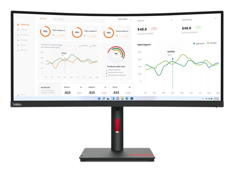 LENOVO TOPSELLER MONITORS ThinkVision T34w-30 computer monitor 86.4 cm (34") 3440 x 1440 pixels