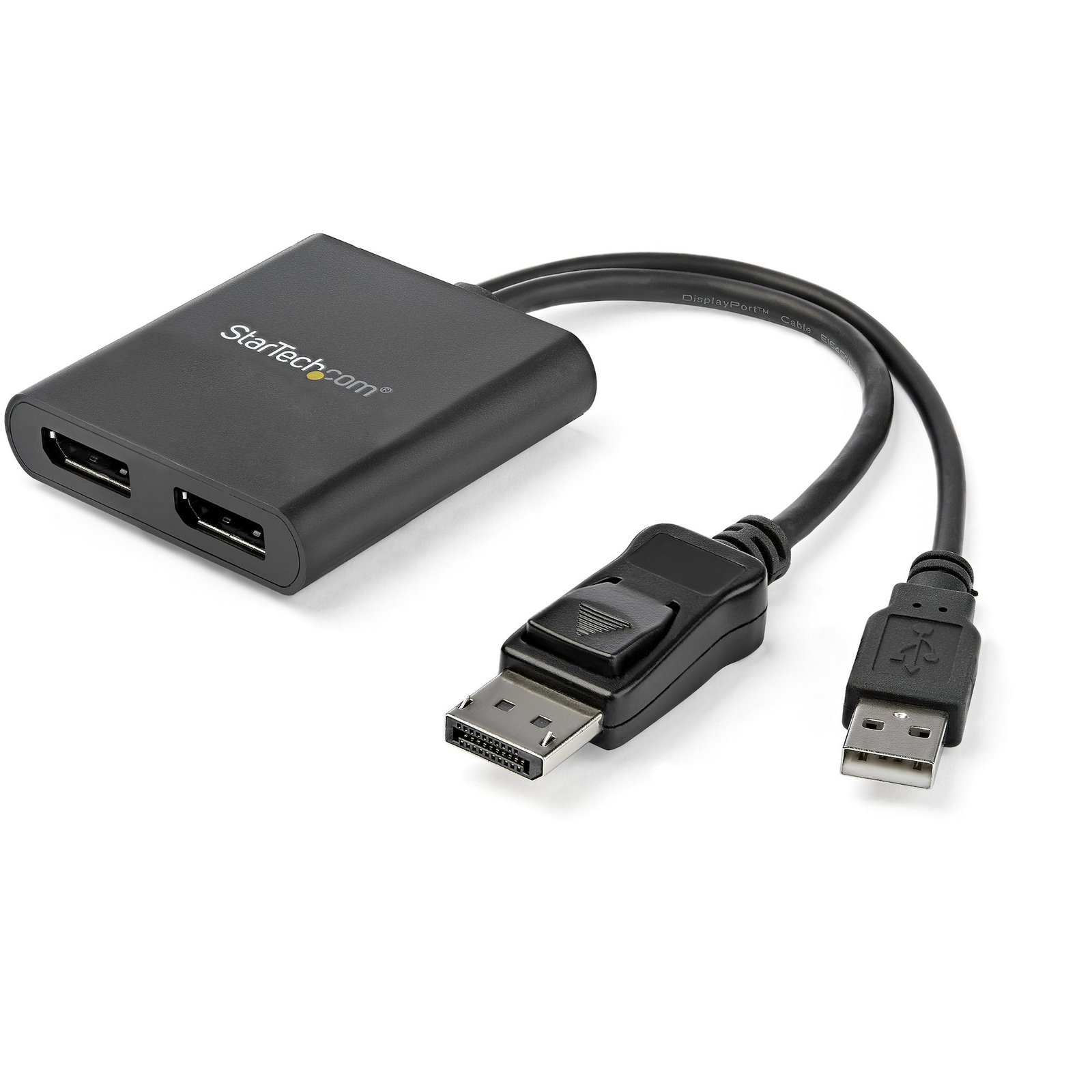 StarTech.com 2-Port Multi Monitor Adapter - DisplayPort 1.2 MST Hub - Dual 4K 30Hz or 1080p - USB