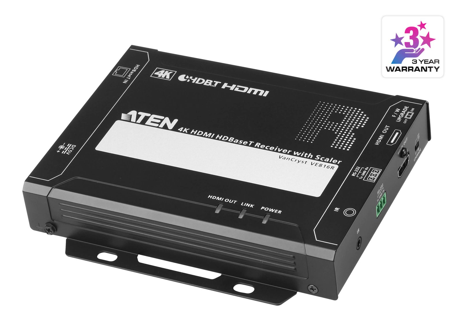 ATEN TECHNOLOGIES VE816R AV extender receiver Black