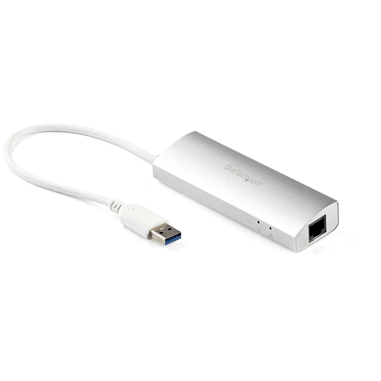 StarTech.com 3-Port USB Hub with Ethernet, USB-A Ports, Gigabit Ethernet/GbE, 5Gbps, Rugged Design,