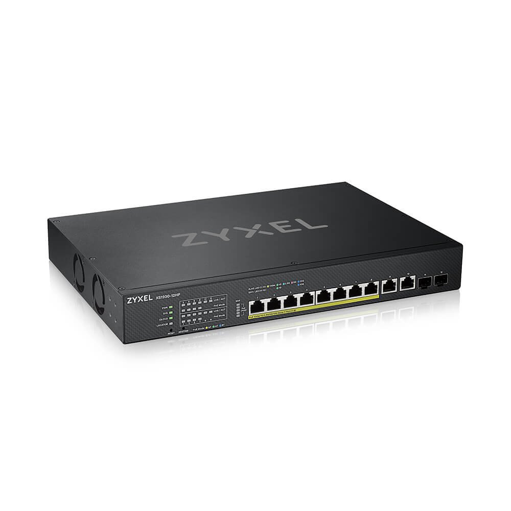 Zyxel XS1930-12HP network switch Managed L3 10G Ethernet (100/1000/10000) Power over (PoE) Black